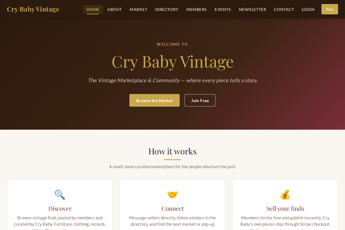 Cry Baby Vintage screenshot
