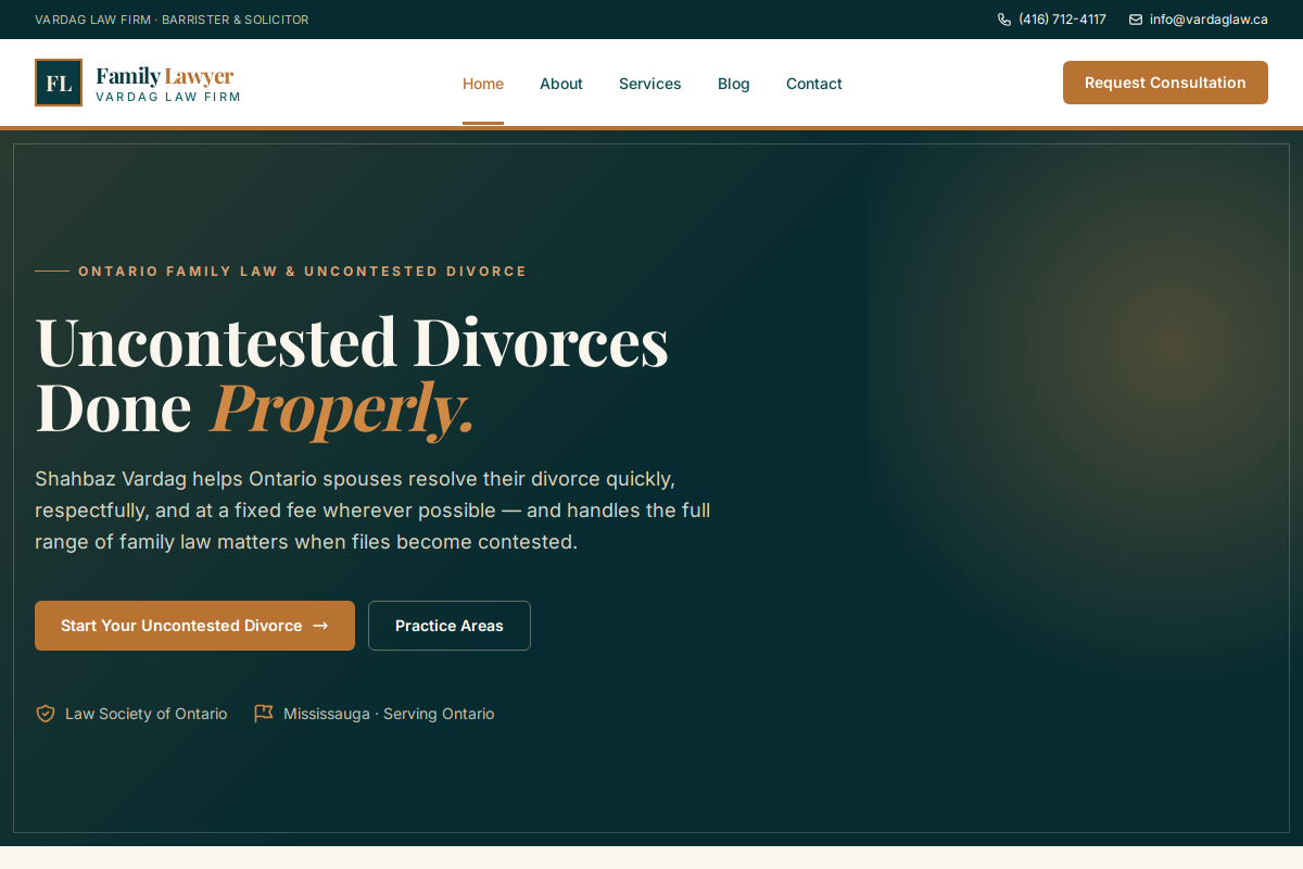Ontario Family Lawyer screenshot