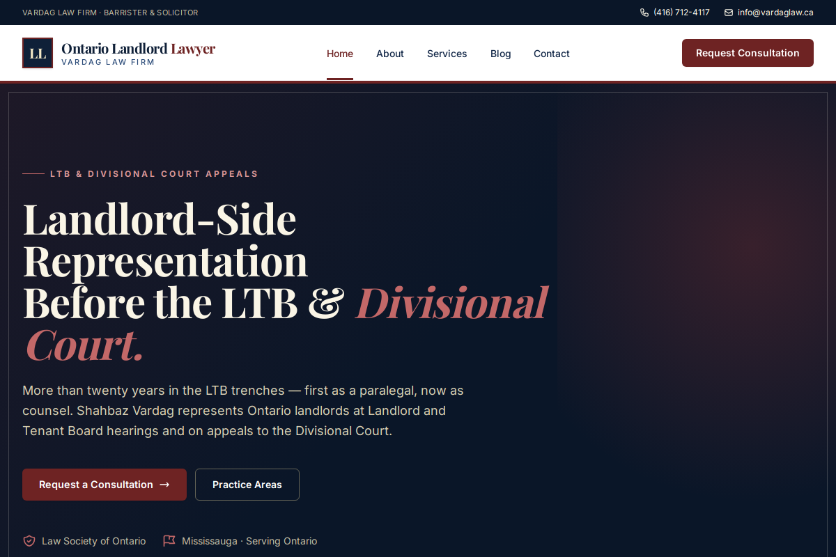Ontario Landlord Lawyer screenshot