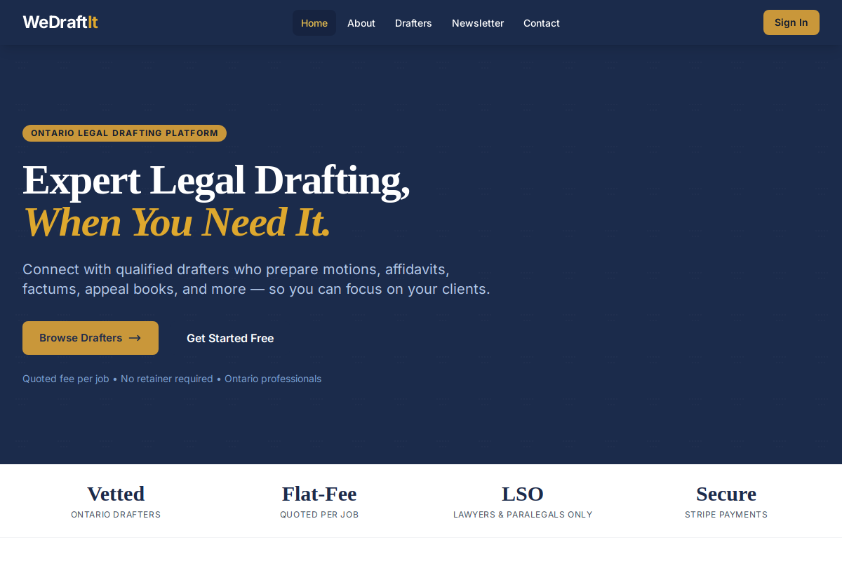We Draft It screenshot